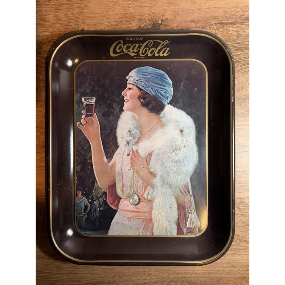 VTG 1973‎ version of 1925 Coca-Cola Serving Tray Metal Advertising - Picture 5 of 7